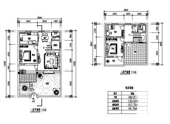 2层新农村住宅楼建筑方案设计CAD图纸 - 4