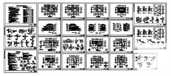 东部沿海3层农村自建房建筑结构CAD施工图纸 - 4