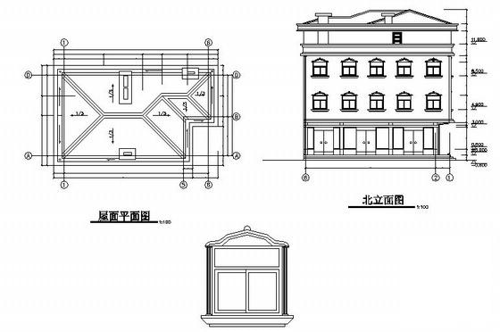 4层小型商住综合楼建筑结构CAD施工图纸 - 2