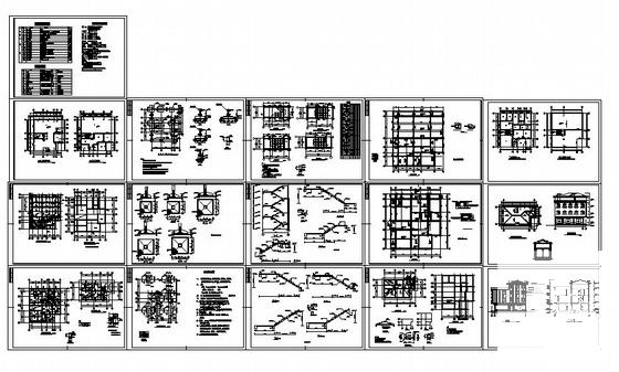 4层小型商住综合楼建筑结构CAD施工图纸 - 3