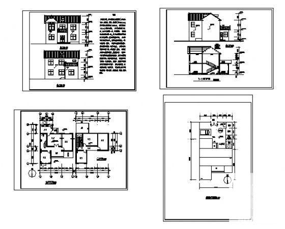 2层新农村建筑设计CAD图纸 - 1