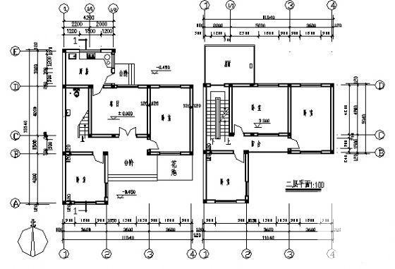 2层新农村建筑设计CAD图纸 - 2