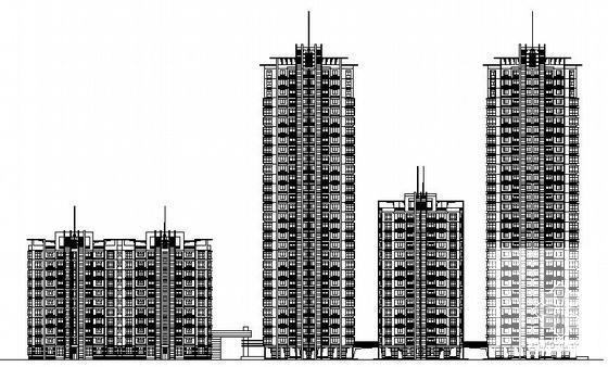 锦绣框剪结构住宅小区建筑方案设计CAD图纸 - 2