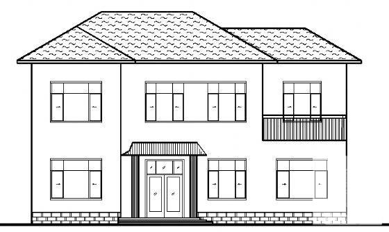 2层新农村住宅楼建筑方案设计CAD图纸 - 1