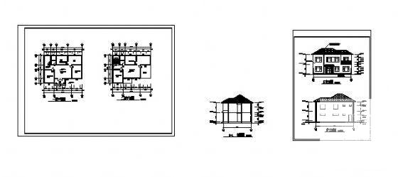 2层新农村住宅楼建筑方案设计CAD图纸 - 2