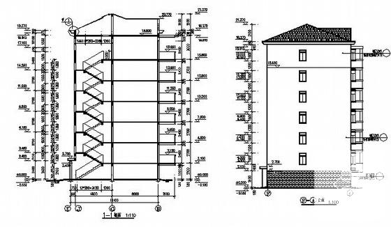 7层住宅楼建筑方案扩初CAD图纸 - 2
