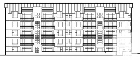 高档小区临街6层住宅楼建筑方案扩初CAD图纸 - 4