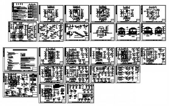 2层私人别墅建筑结构CAD施工图纸 - 1