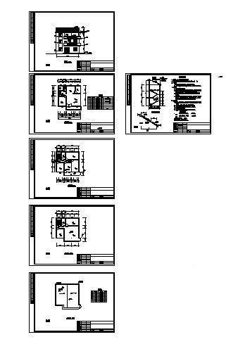 3层小别墅建筑CAD图纸 - 2