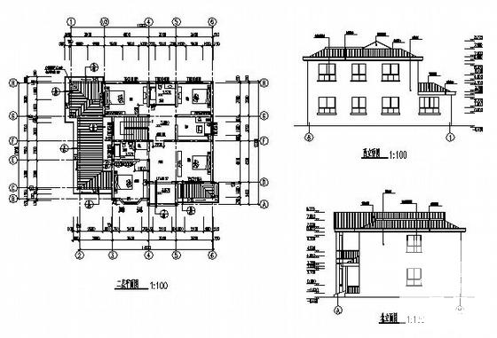 2层别墅建筑结构CAD施工图纸 - 4