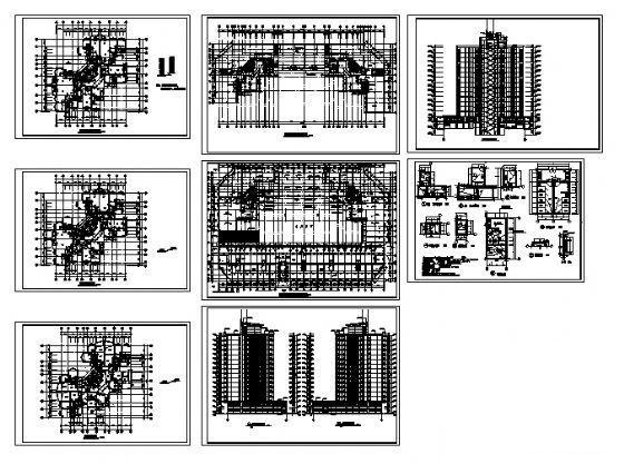 16层转角塔式住宅楼建筑CAD施工图纸 - 2