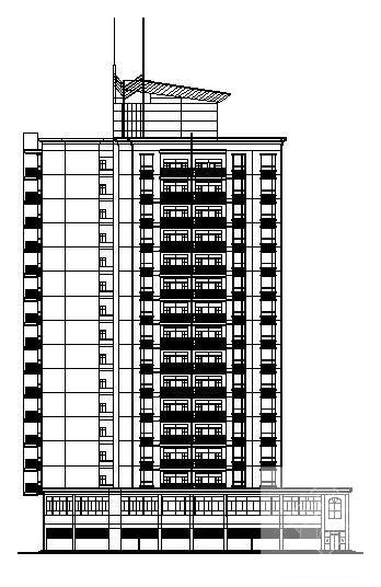 16层转角塔式住宅楼建筑CAD施工图纸 - 3