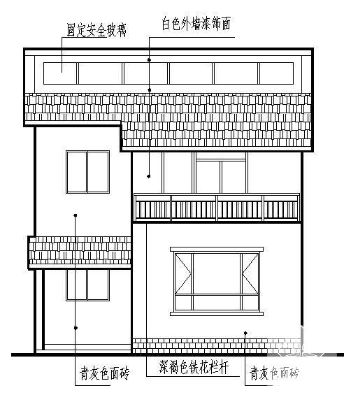 2层新农村住宅楼建筑结构水暖电CAD施工图纸（砌体结构） - 2