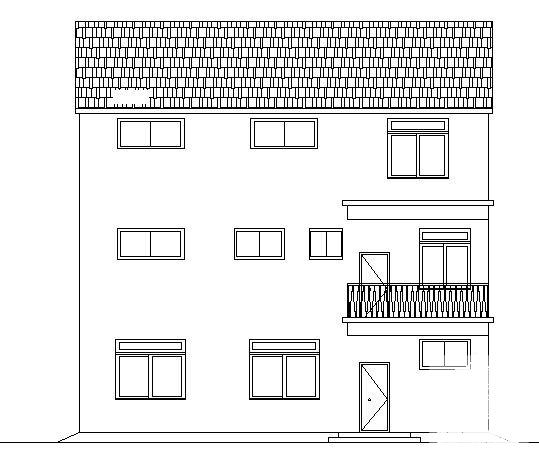 3层带阁楼小别墅建筑CAD图纸 - 2