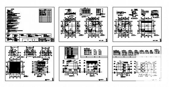 3层带阁楼小别墅建筑CAD图纸 - 4