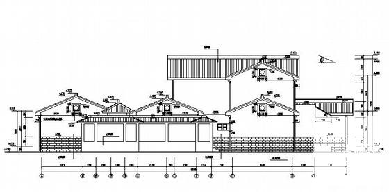 2层国内古典式别墅建筑结构水暖电CAD施工图纸 - 3