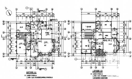 B102型别墅建筑CAD图纸 - 4