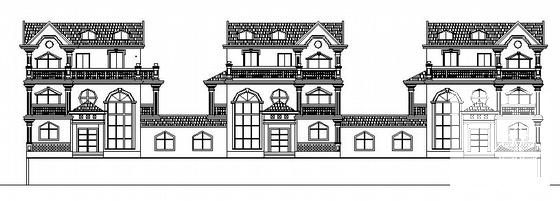 四小型层别墅建筑CAD图纸 - 1