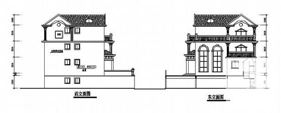 四小型层别墅建筑CAD图纸 - 2