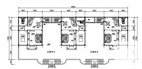 四小型层别墅建筑CAD图纸 - 4