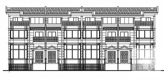 3层联排别墅建筑施工CAD图纸（框架结构） - 2