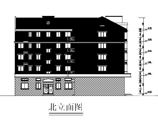 简单5层临街商住楼建筑CAD图纸 - 2