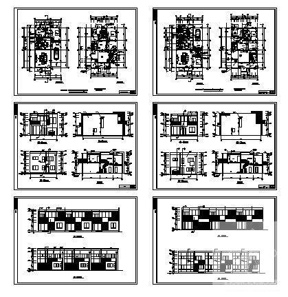 国内2层联排别墅建筑CAD图纸 - 2