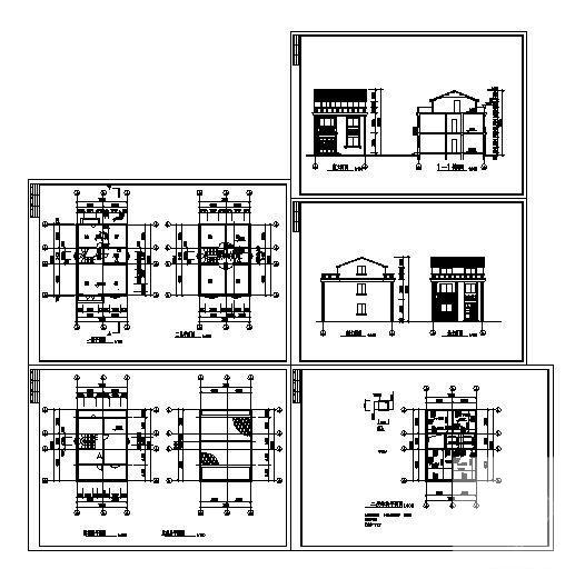 精美3层乡村别墅建筑CAD图纸 - 2