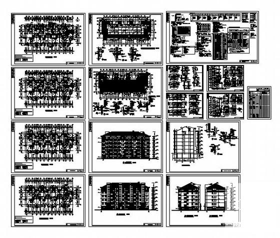 小区6层住宅楼建筑施工CAD图纸(2#楼) - 1