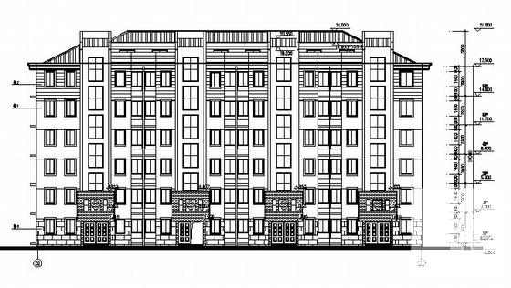 小区6层住宅楼建筑施工CAD图纸(2#楼) - 3