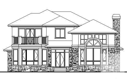 2层欧式别墅建筑方案设计CAD图纸 - 3
