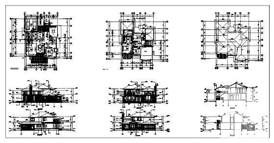 2层欧式别墅建筑方案设计CAD图纸 - 4