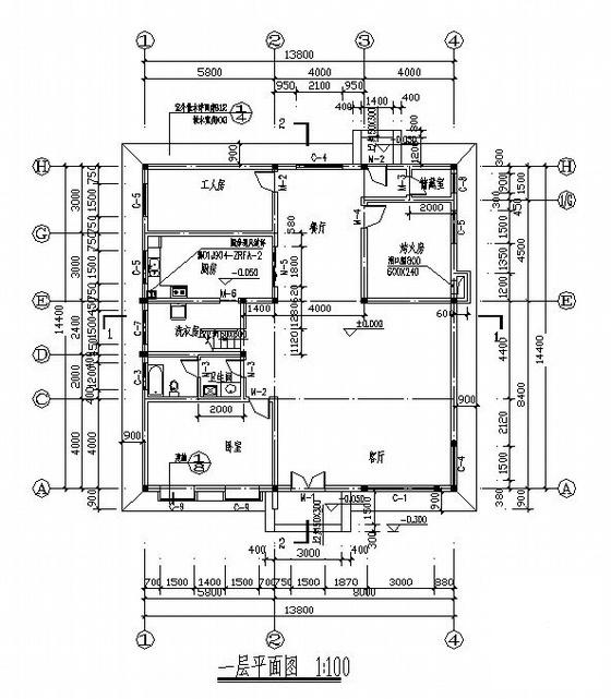 精美2层小型别墅建筑CAD施工图纸 - 4
