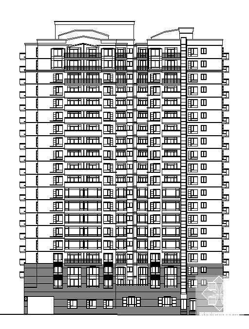 约20层塔式住宅楼方案设计CAD图纸 - 2