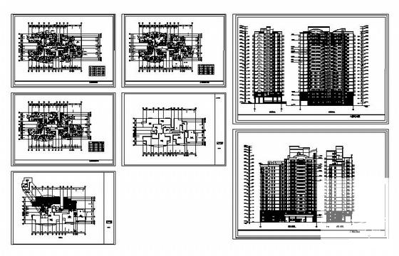 约20层塔式住宅楼方案设计CAD图纸 - 4
