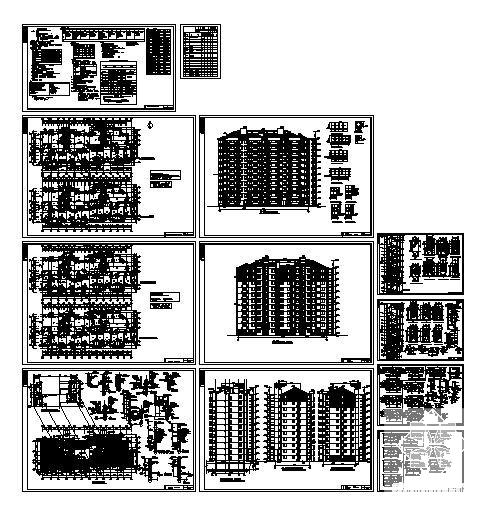 大型小区11层住宅楼建筑施工CAD图纸 - 1