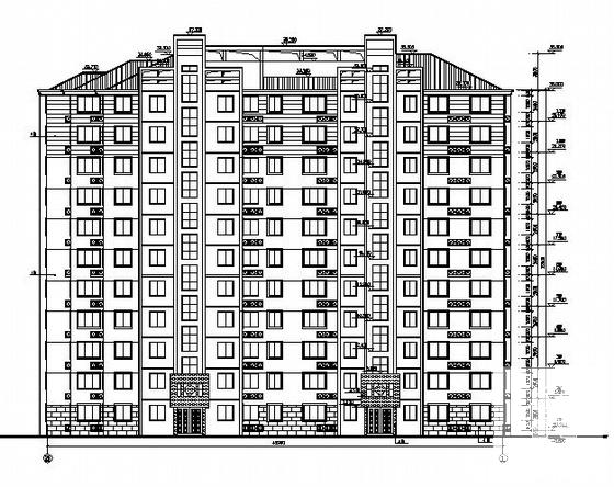 大型小区11层住宅楼建筑施工CAD图纸 - 3
