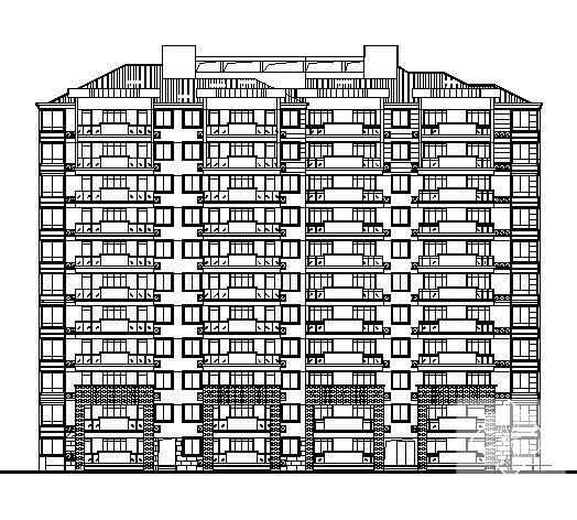 大型小区11层住宅楼建筑施工CAD图纸 - 4