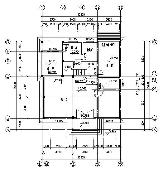 3层独立式村民住宅楼建筑结构CAD施工图纸 - 3