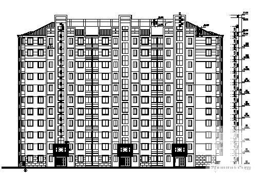 小区11层住宅楼建筑施工CAD图纸(4#楼) - 3
