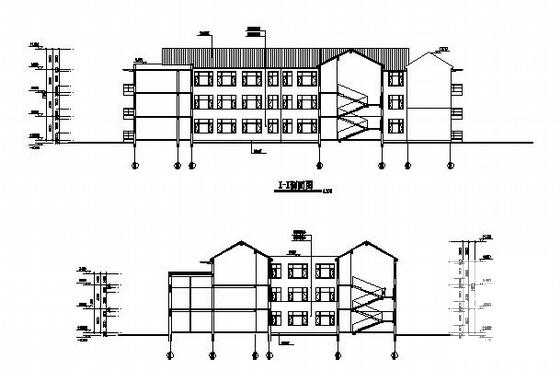3层小型公寓建筑方案设计CAD图纸 - 1
