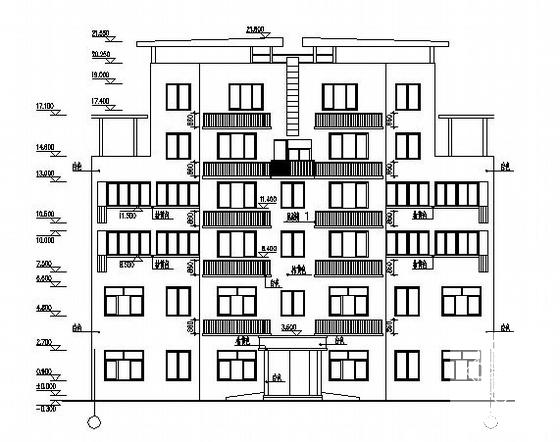 小型5层出租房建筑CAD施工图纸 - 3