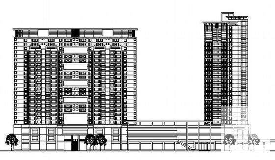 28层商住楼建筑CAD图纸 - 1