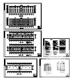 纺织厂3层宿舍楼建筑结构CAD施工图纸 - 1