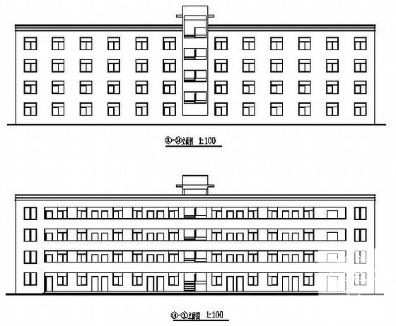 纺织厂3层宿舍楼建筑结构CAD施工图纸 - 4