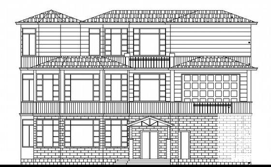 3层B型别墅建筑CAD图纸 - 2