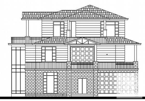 大3层A型别墅建筑CAD图纸 - 4