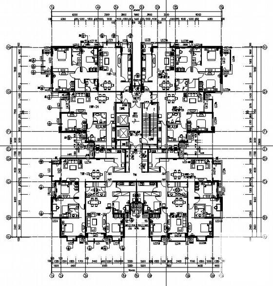 国内15层塔式商住楼CAD施工图纸 - 4