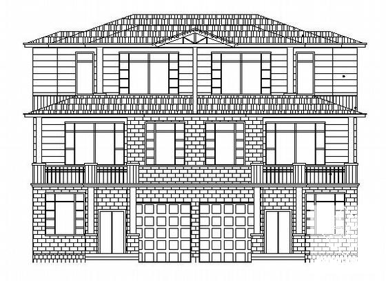 3层K型别墅建筑CAD图纸 - 1