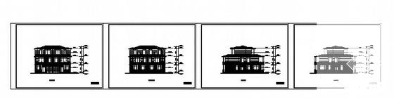 3层K型别墅建筑CAD图纸 - 3
